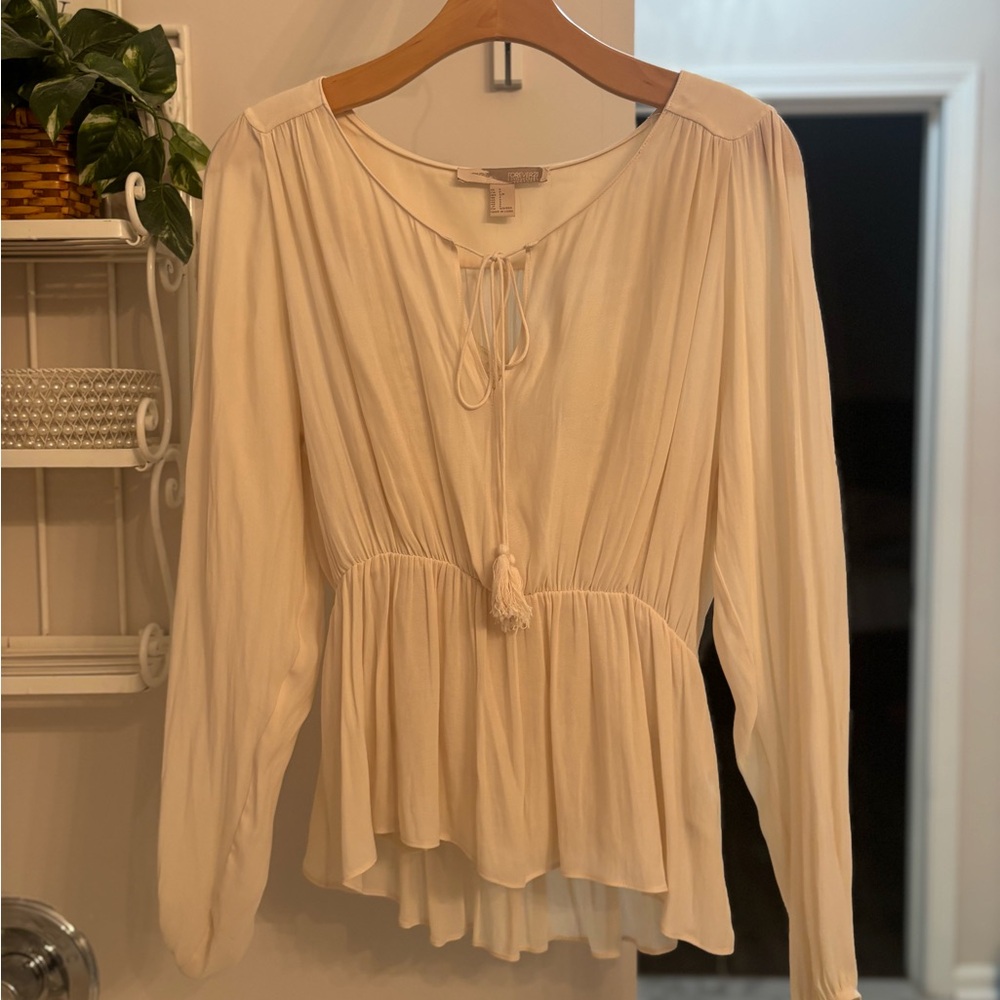 Forever 21 Elegant Cream Blouse